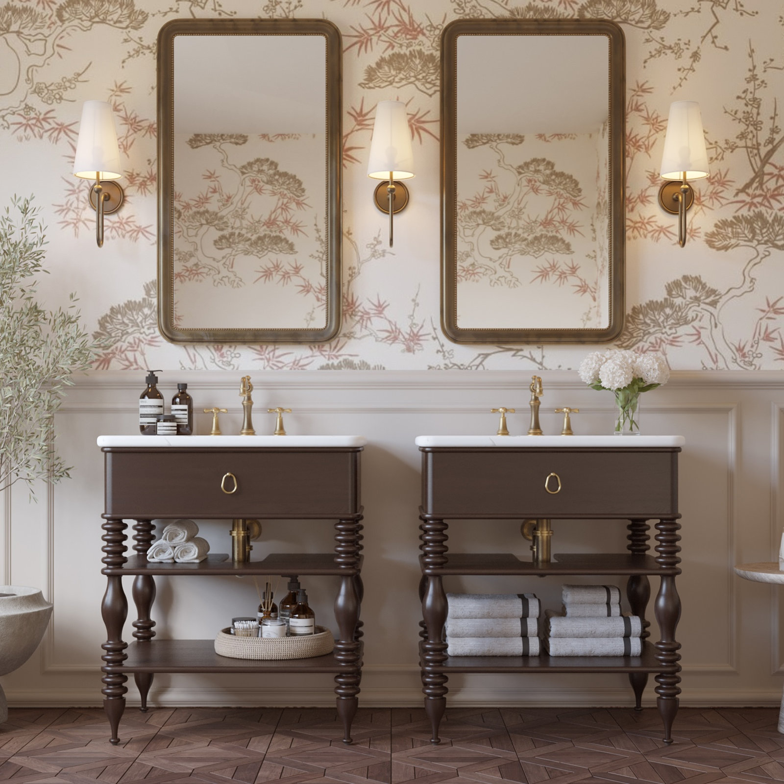 Darla Oak Bathroom Vanity, 30"