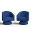 Ensemble de 2 fauteuils pivotants rembourrés surdimensionnés-291338534
