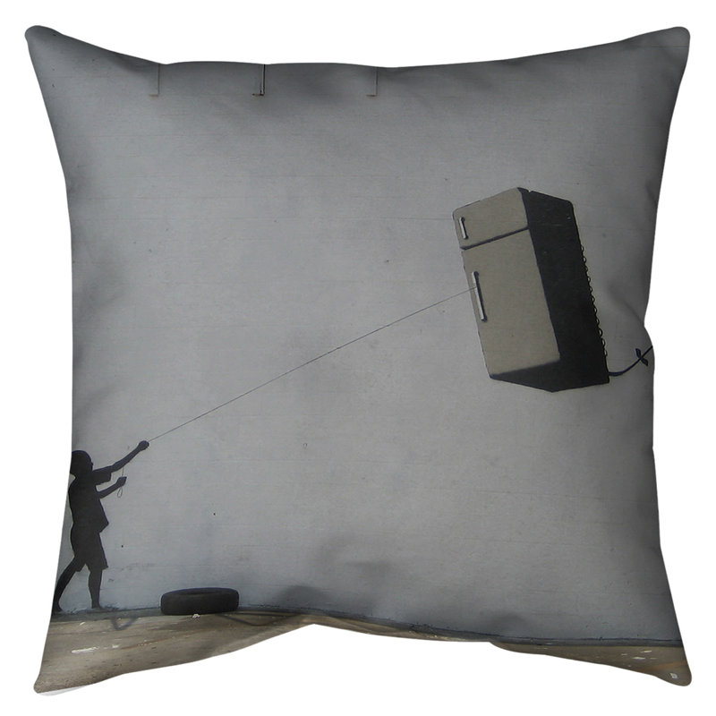 Outdoor Reversible Throw Pillow, 20" x 20", No