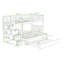 Lit superposé en bois à 4 tiroirs Dothan avec lit gigogne simple Dothan-2145966640
