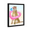 Animaux, guépard, amusant, moderne et contemporain, impression sur papier rose-338944996