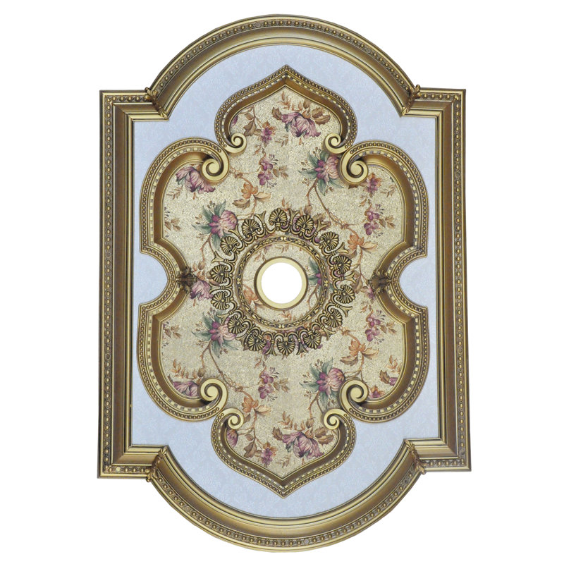 Antique Frame Tulip Center Ceiling Medallion