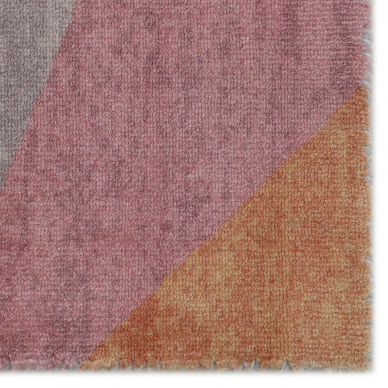Tapis rose / gris Boudreaux, Rectangle 2 pi x 6 pi