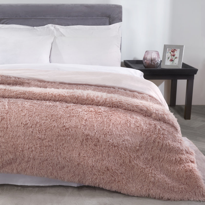 Kratika Plain Weave / Muslin Throw Blanket, Blush