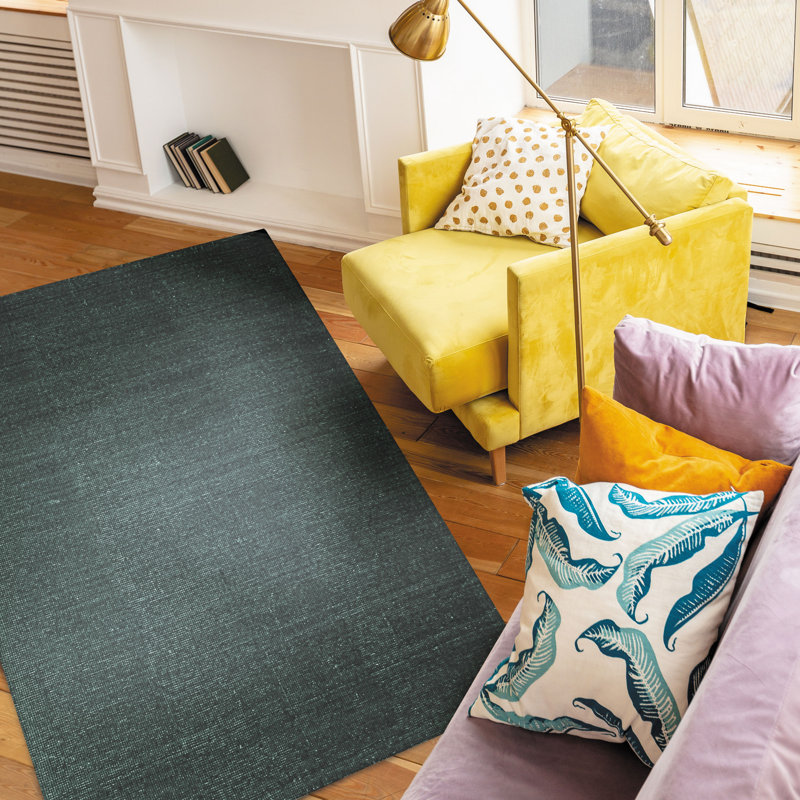 Jenice Solid Colour Hand Woven Area Rug, Rectangle 120 x 170cm