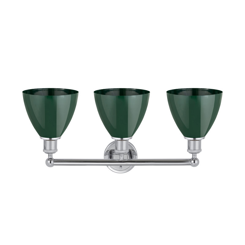 Éclairage pour meuble-lavabo 3 lumières Arpita, Chrome poli, Vert