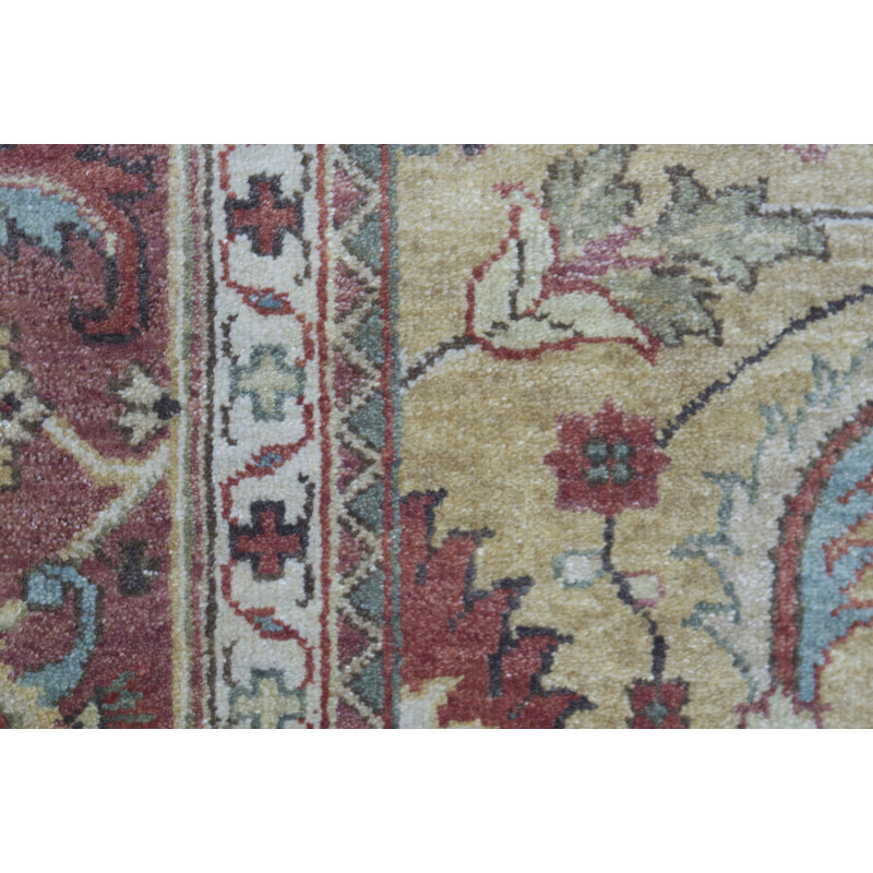 Antique Serapi Wool Oriental Indoor Rug