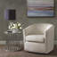 Fauteuil d'appoint rembourré en tissu massif-440385543