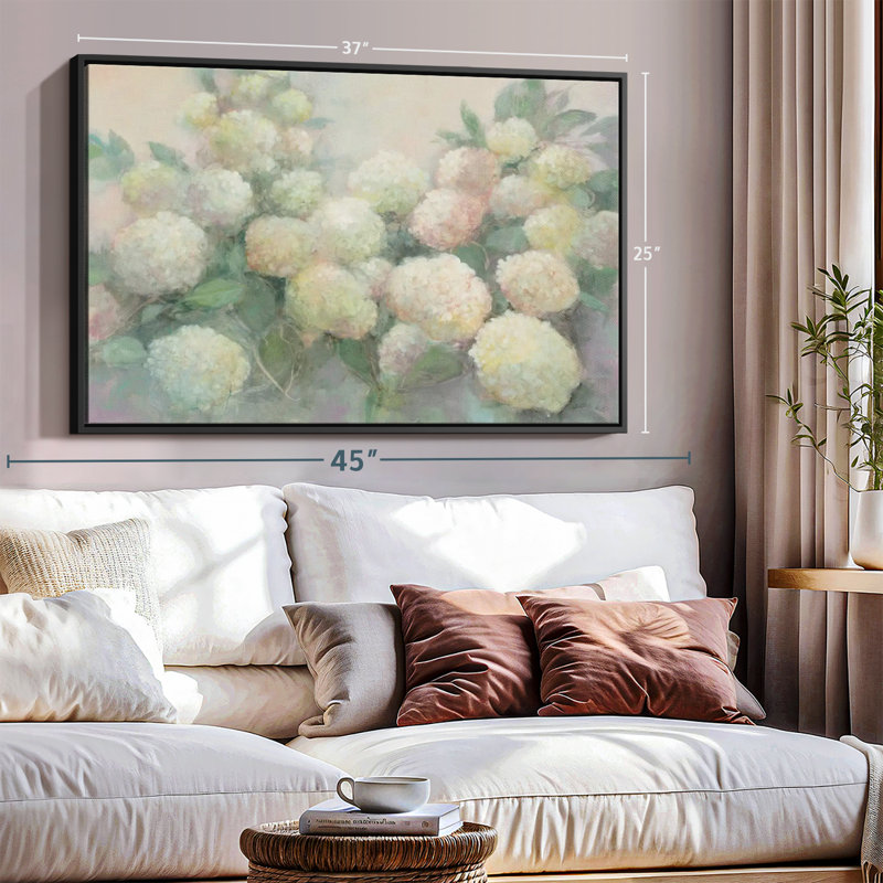 Annabelle Hydrangeas Canvas Print, 25" H x 37" W