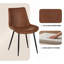 Ensemble de 4 chaises de salle à manger modernes avec coussin en similicuir et structure en métal robuste pour le confort et la durabilité.