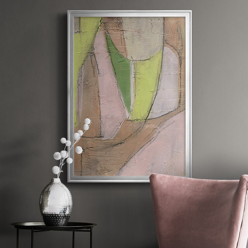 Devlynd Many Layers I - reproduction de cadre photo, L 26,5 po x H 36,5 po, Toile avec cadre argenté