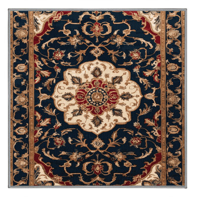 Machine Washable French Gray Area Rug