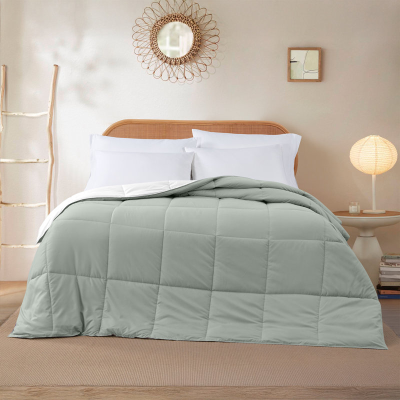 Modern Threads Sanctuary by PCT Down Alternative Microfiber Quilted Reversible Comforter & Duvet Insert - Soft, Comfortable Alternative to Goose Down - Bedding for All Seasons