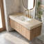 Wall Mounted Single Vanity Bathroom Vanity With Solid Surface Top-1614626148