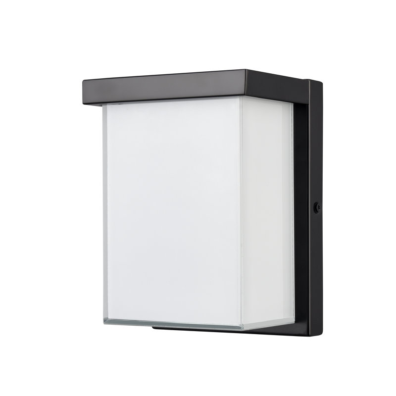 Krishav Integrated LED Outdoor Wall Sconce, 8" H x 6" W x 5" D