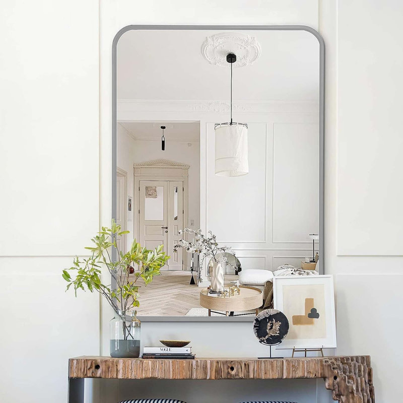 Miroir rectangulaire 22 po x 30 po, Argent argent