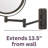 Akea 8" Wall Mount Magnified Makeup Mirror-300001294