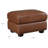  Auline 27.5" Wide Genuine Leather Square Ottoman with Pocket Coil Seating, Elegant Nailhead Trim and Espresso Wood Feet