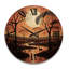 Horloge murale en bois massif Neco-944519286