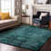 Premium Machine Washable Cerrito AMF559 Teal Rug