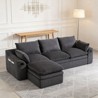 Modern L Shaped Compressed Modular Sectional Sofa