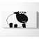 Happy Cartoon Sheep White - Wrapped Canvas Print