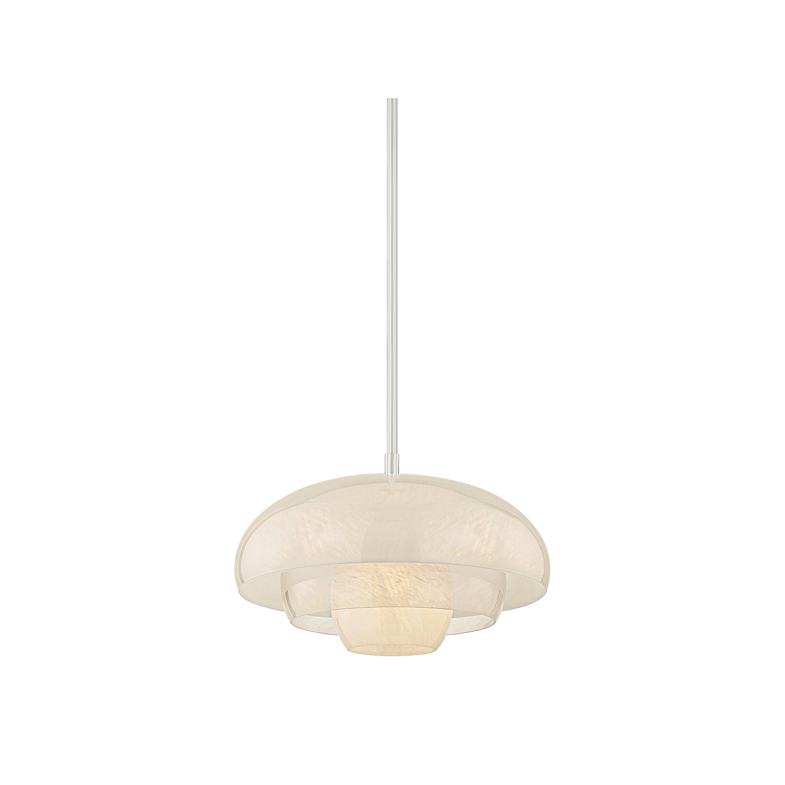 Auburndale Pendant in Aged Brass, Polished Nickel