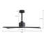Ventilateur de plafond d'intérieur à 5 pales Baun avec télécommande-1027365003-1027365007-1027365004