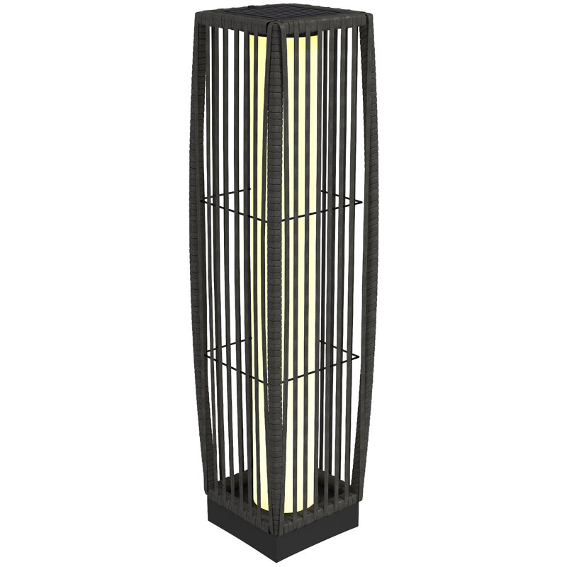 Dark Grey Solar Powered Steel Pathway Light