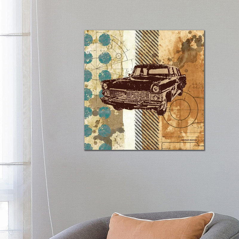 Retro Ride II 1 Piece Wrapped Canvas Wall Art, 66.04 cm H x 66.04 cm W x 3.175 cm D