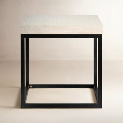 Brayton Square Wood End Table White Wash