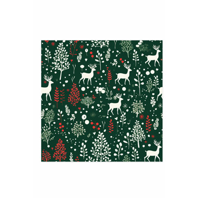 «Holiday Christmas Reindeer IV», reproduction d'art moderne sans cadre
