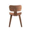 Ensemble de 2 chaises d'appoint en bois en noyer