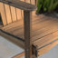 Tabourets de bar d'extérieur en bois d'acacia Adirondack, ensemble de 2, teint naturel
