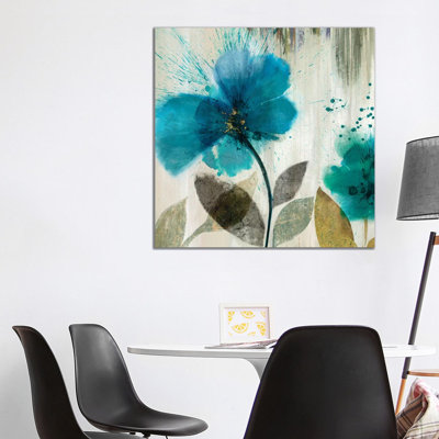 Teal Splash II by Asia Jensen - Wrapped Canvas Painting