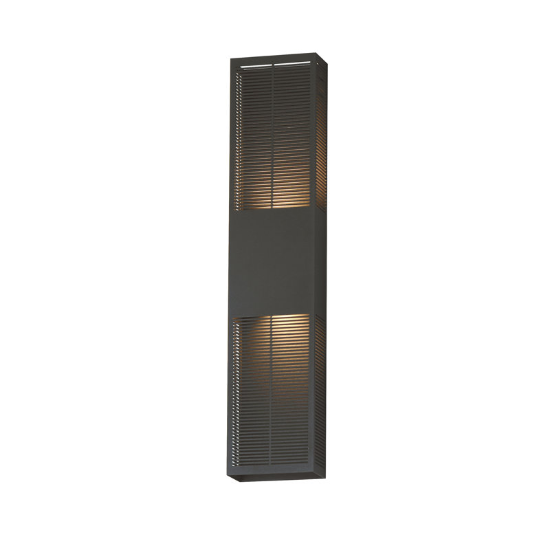 Grille-Fixation murale d'extérieur, H 30 po x l 6,25 po x P 3,25 po, Bronze architectural