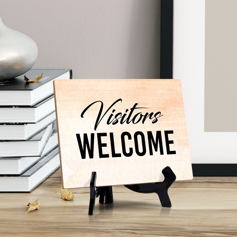 Designs ByLITA Visitors Welcome Table Or Counter Sign With Easel