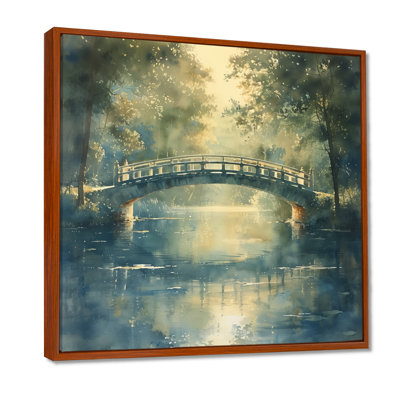 «Green Beige River Crossing Park Bridge I», art mural