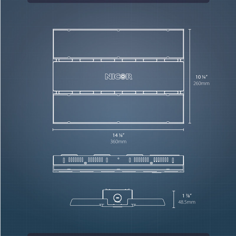 White Aluminum Linear LED High Bay Light with Dimmable Capability