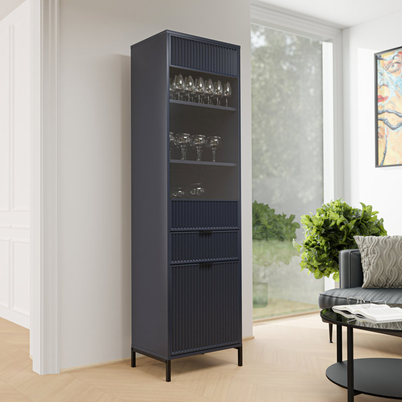 Crowden Display Cabinet, Blue indigo