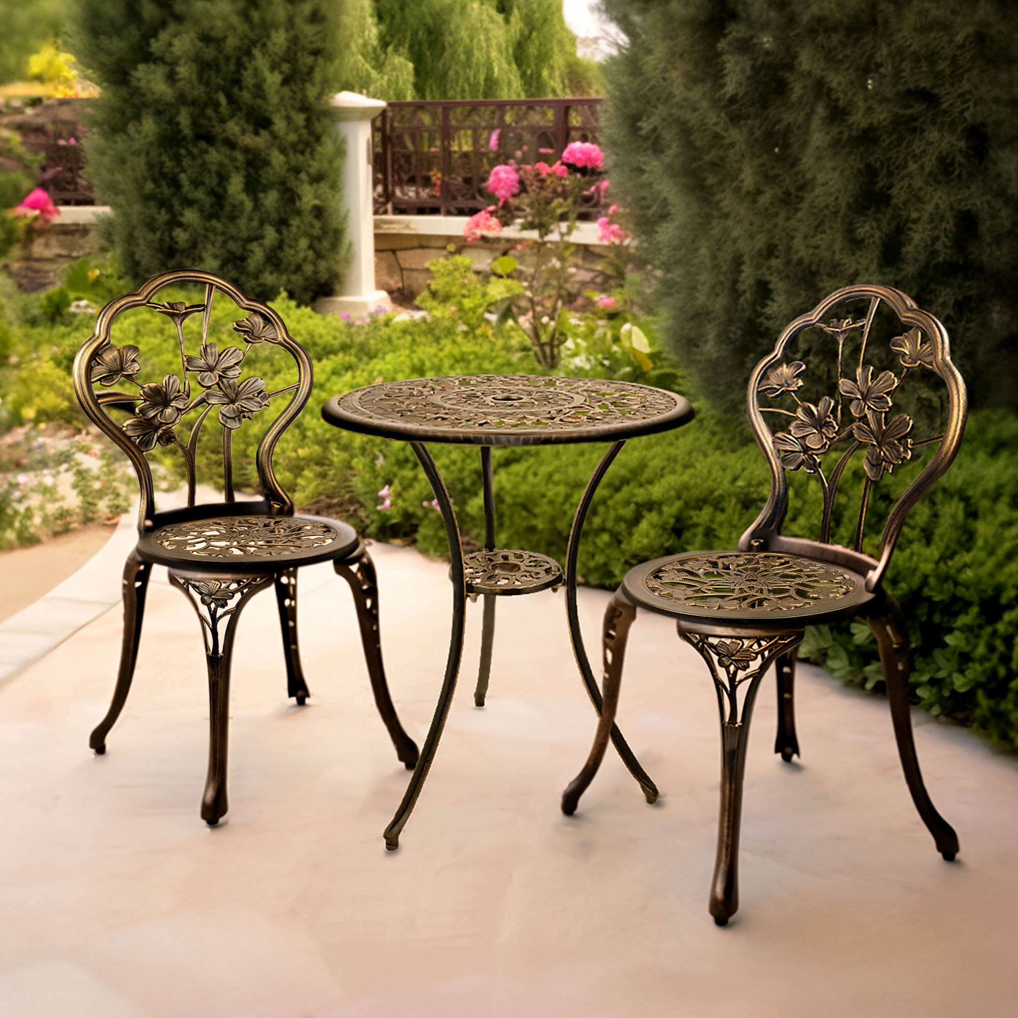 Astoria Grand Marchmain 2 - Person Round Outdoor Dining Set | Wayfair