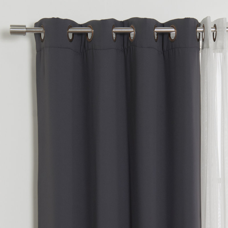 Panneau coulissant en polyester Natascha, l 52" x L 84", Noir