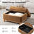 Elan Modern 30.25"W Rectangular Chenille Storage Ottoman with Reversible Flip-Top Coffee Table Tray-919886960