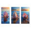 Ensemble de 3 reproductions d'art coquillage sur fond océanique-1976526944-1976526946