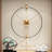 Black Round Skeleton Wall Clocks-135089281