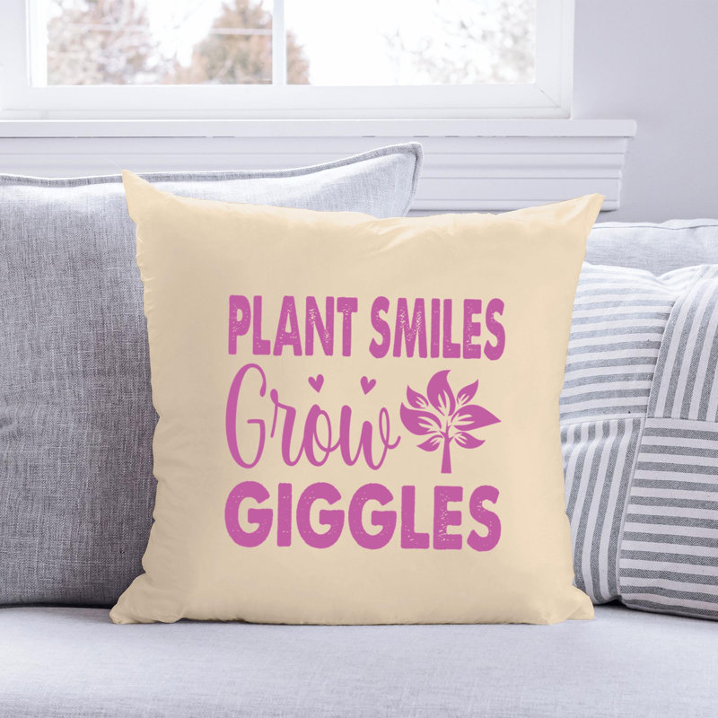 Amant de jardin, citation amusante 363 - Coussin décoratif inclus, H 18 po x l 18 po