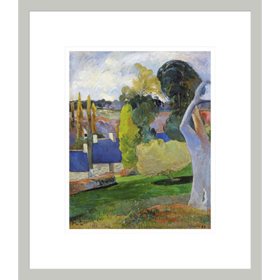 «Farm in Brittany II» par Paul Gauguin - Estampe numérique encadrée