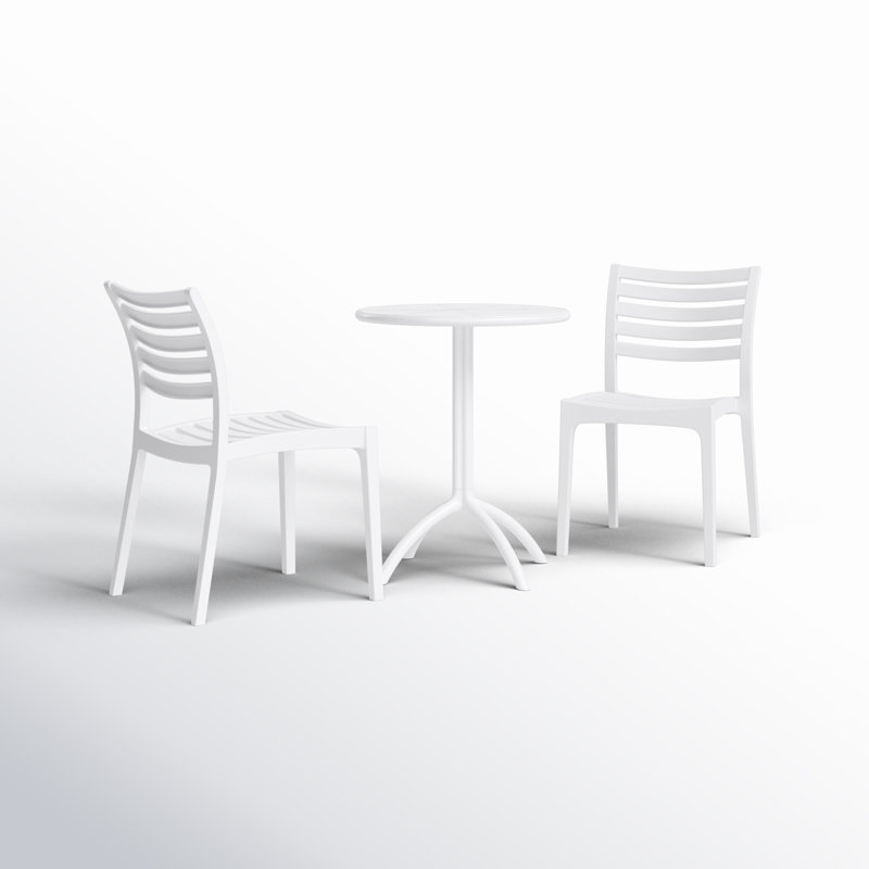 Jacinta 2 - Person 23.6" Bistro Set, White