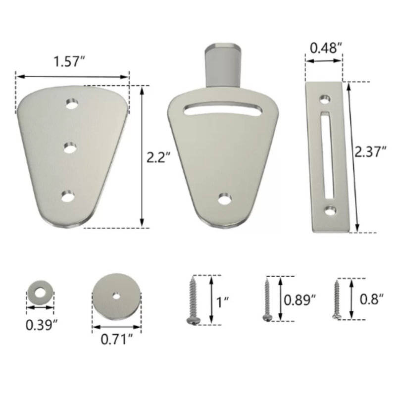 Verrou de porte, Blanc