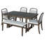 6 pièces Eastover avec 4 chaises rembourrées et 1 banc-1972271303